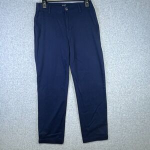 GAP Pants Women's 2 Navy Blue Straight Leg Cropped‎ Elastic Waist Stretch Comfy
